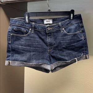 PAIGE Dark Blue Denim Shorts